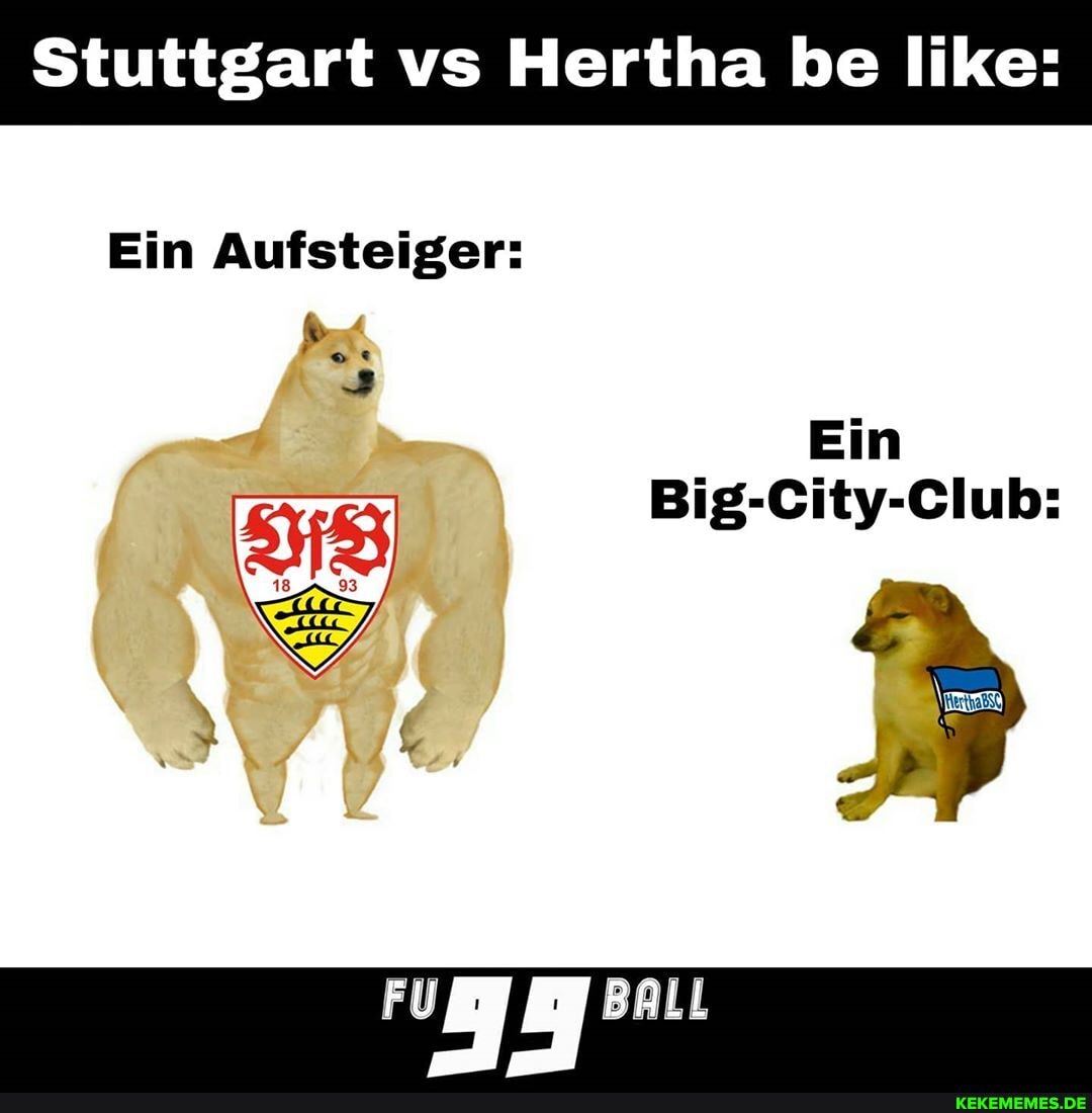Stuttgart vs Hertha be like:
Ein Aufsteiger:
Per.
Ein
Big-City-Club:
