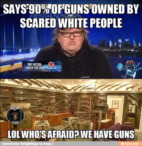 SAYS'90%'0FGUNS'OWNED BY
SU WHITE PEOPLE
