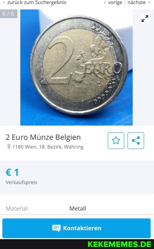 zurück zum Suchergebnis vorige I nächste 2 Euro Münze Belgien 180 Wien, 18. B