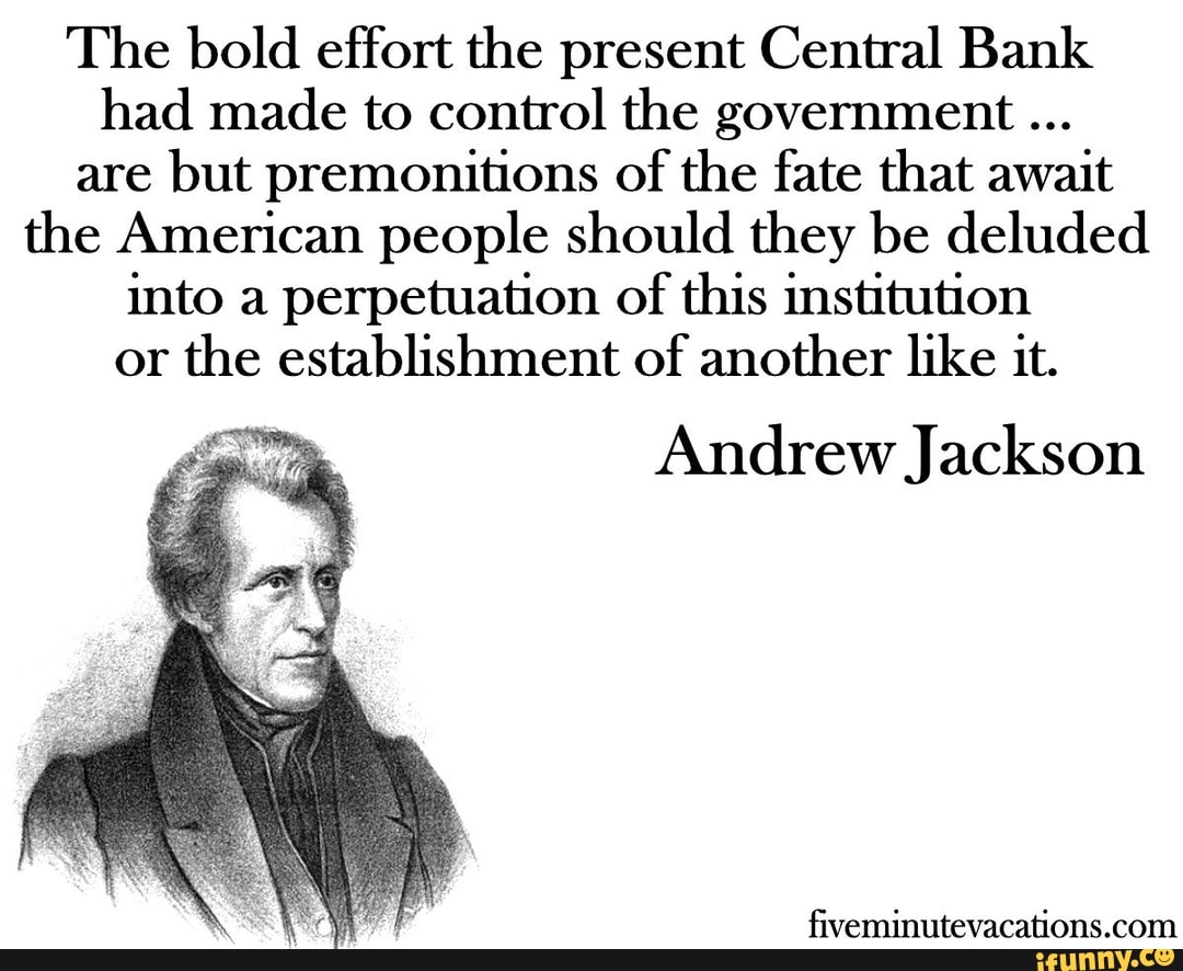 andrew jackson quotes bank