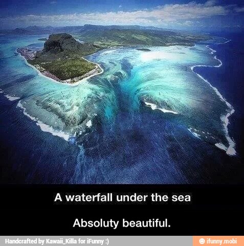 A waterfall under the sea
Absoluty beautiful. - Absoluty beautiful.