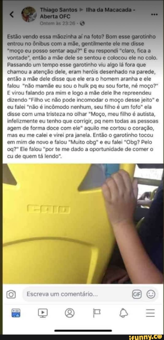 Sentar no colo dele