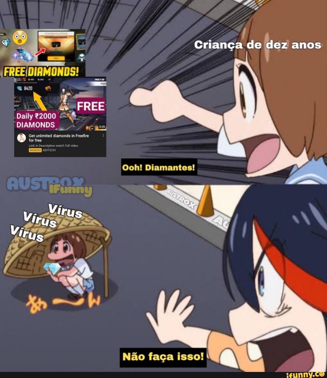 diamante, freefire, killlakill, animes