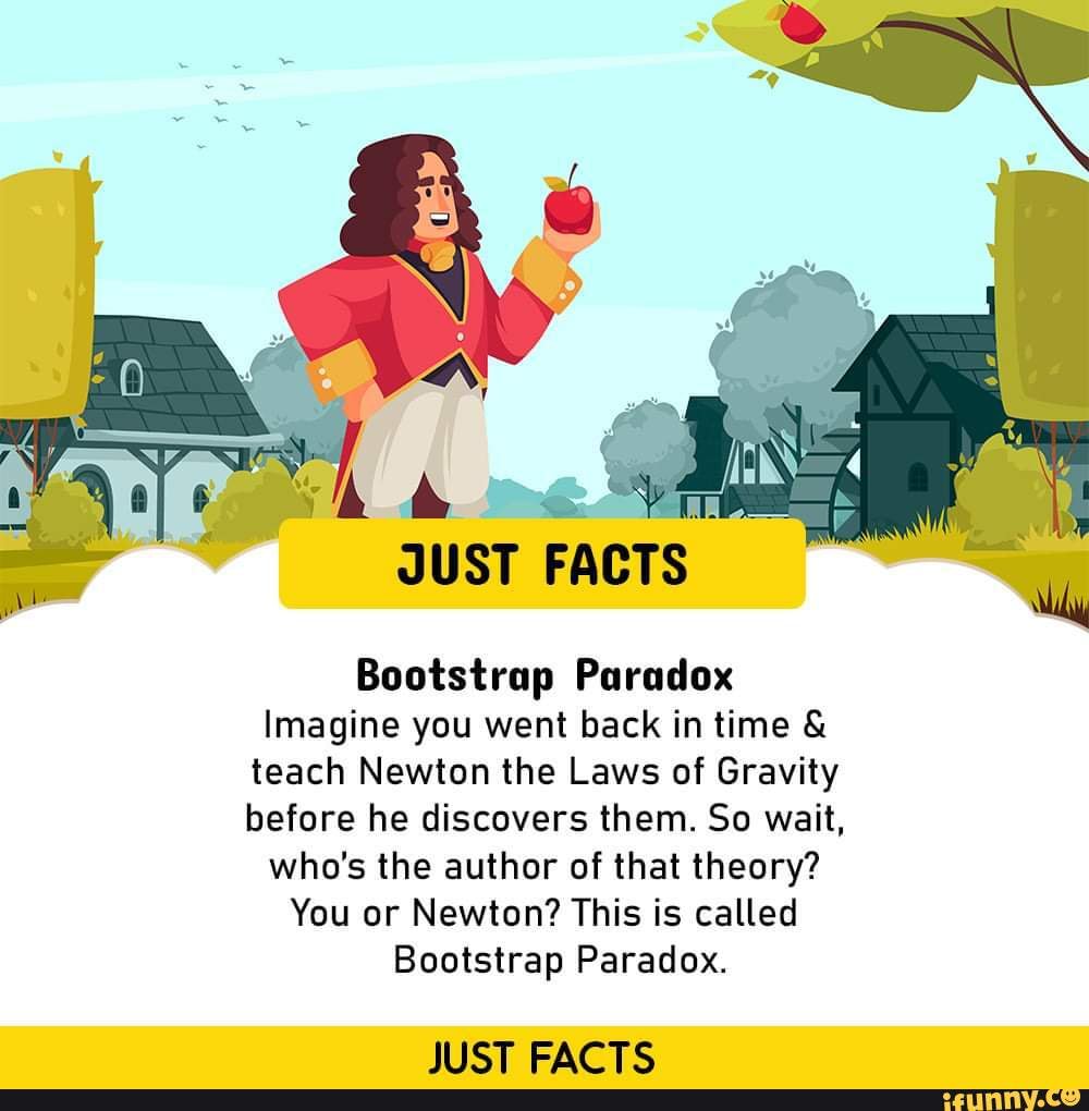 JUST FACTS Bootstrap Paradox Imagine you went back in time & teach