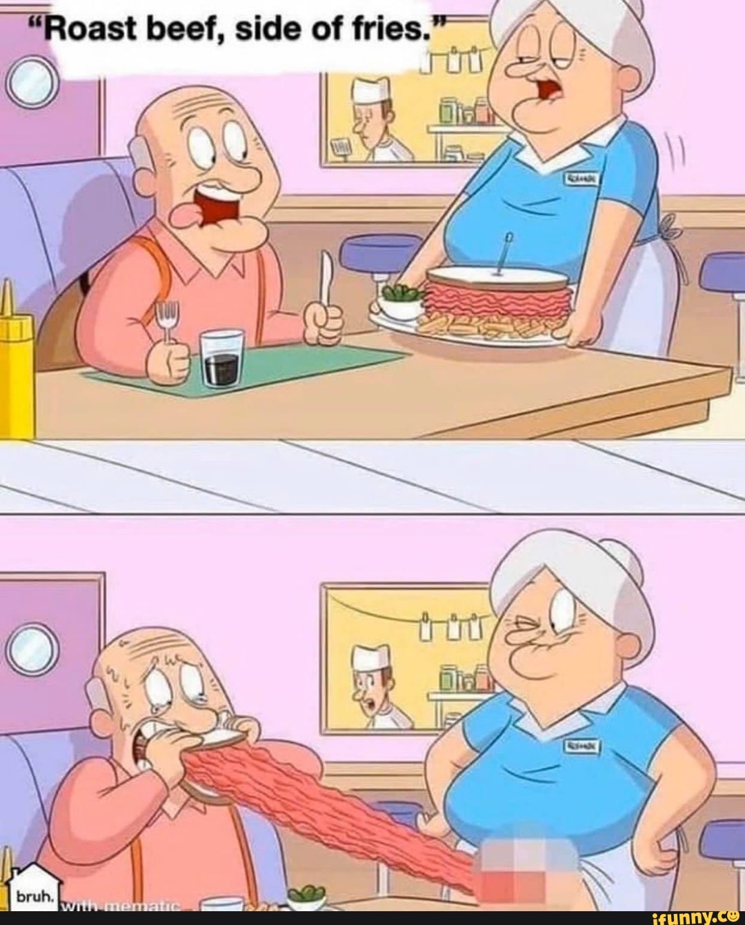  Roast beef, side of fries. iFunny