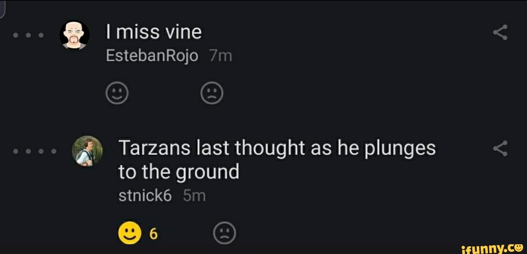Tarzans last thought as he plunges
to the ground