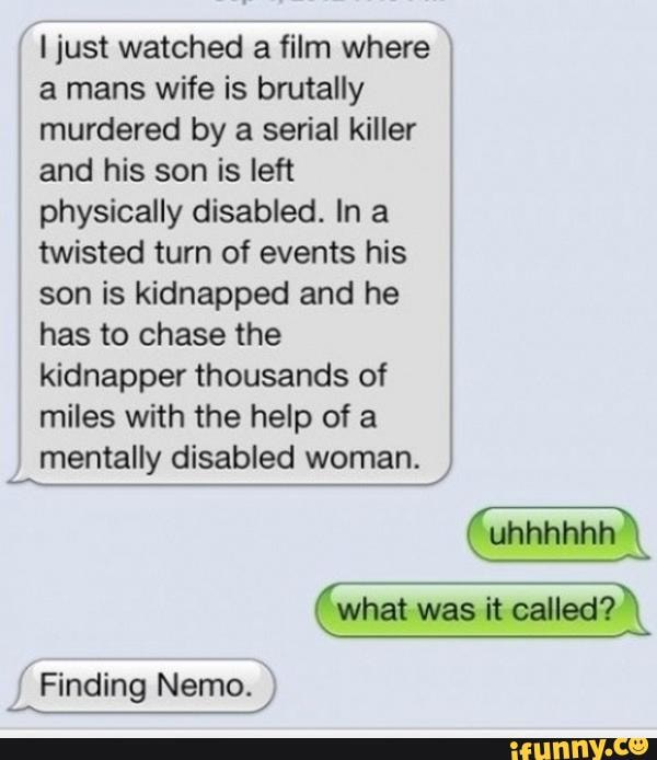 I just watched
a film where
a mans wife is brutally
murdered by a serial killer
and his son is left
physically disabled. In a
twisted turn of events his
son is kidnapped and he
has to chase the
kidnapper thousands of
miles with the help of a
mentally disabled woman.
what was it called?