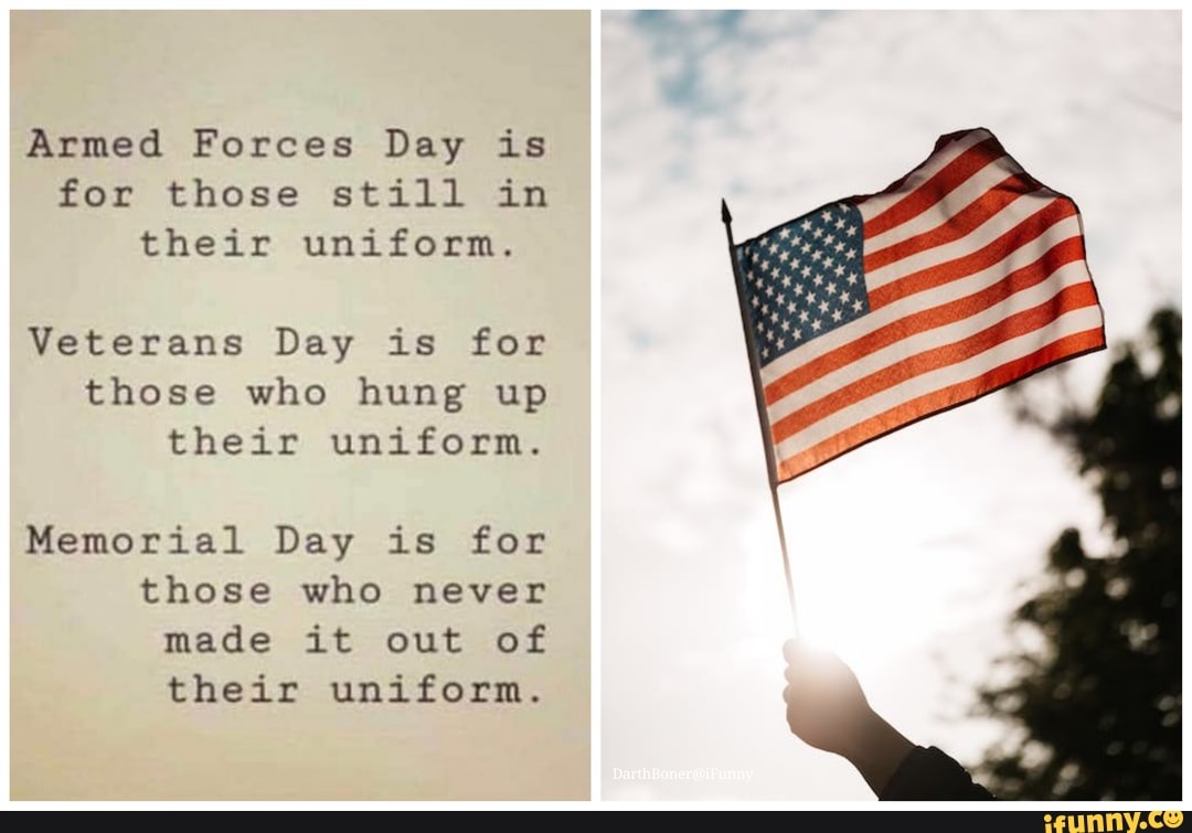 The Difference Between Armed Forces Day, Veterans Day and Memorial