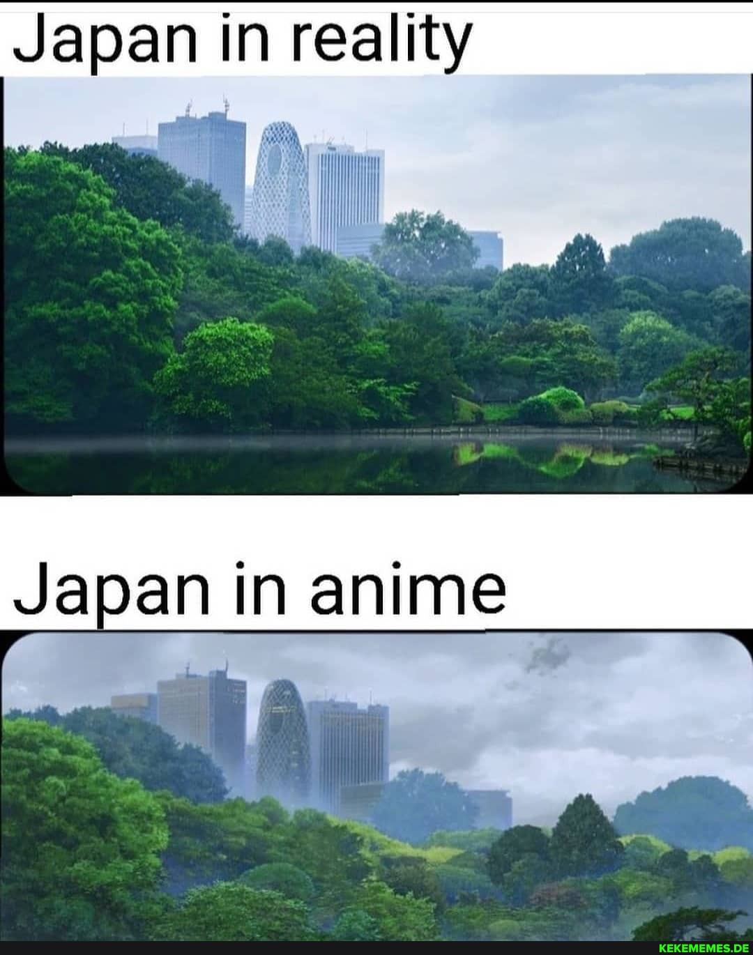 Japan in reality
Japan in anime