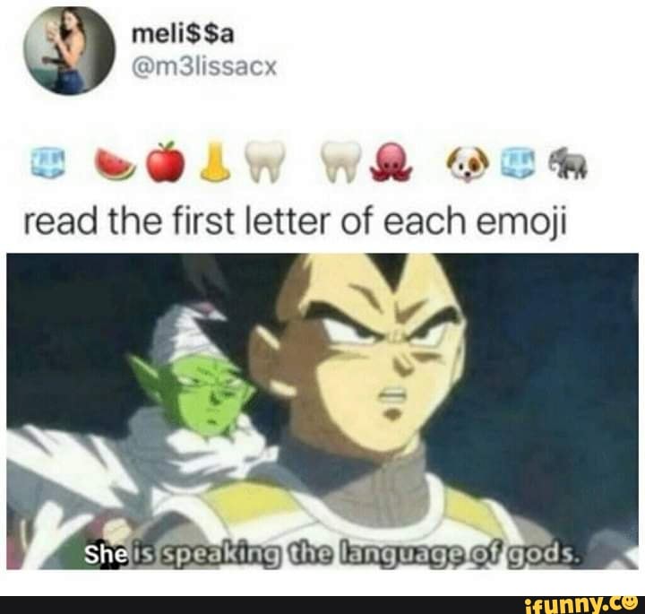 read the first letter of each emoji
