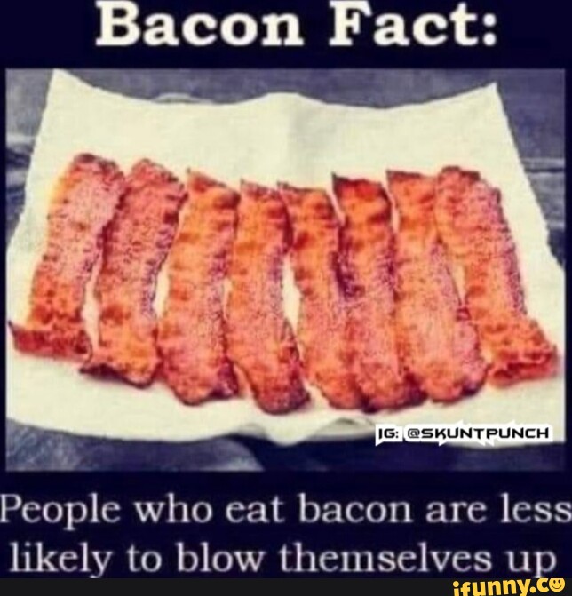 Bacon Fact Ig Skuntpunch People Who Eat Bacon Are Less Likely To Blow Themselves Up Seo Title