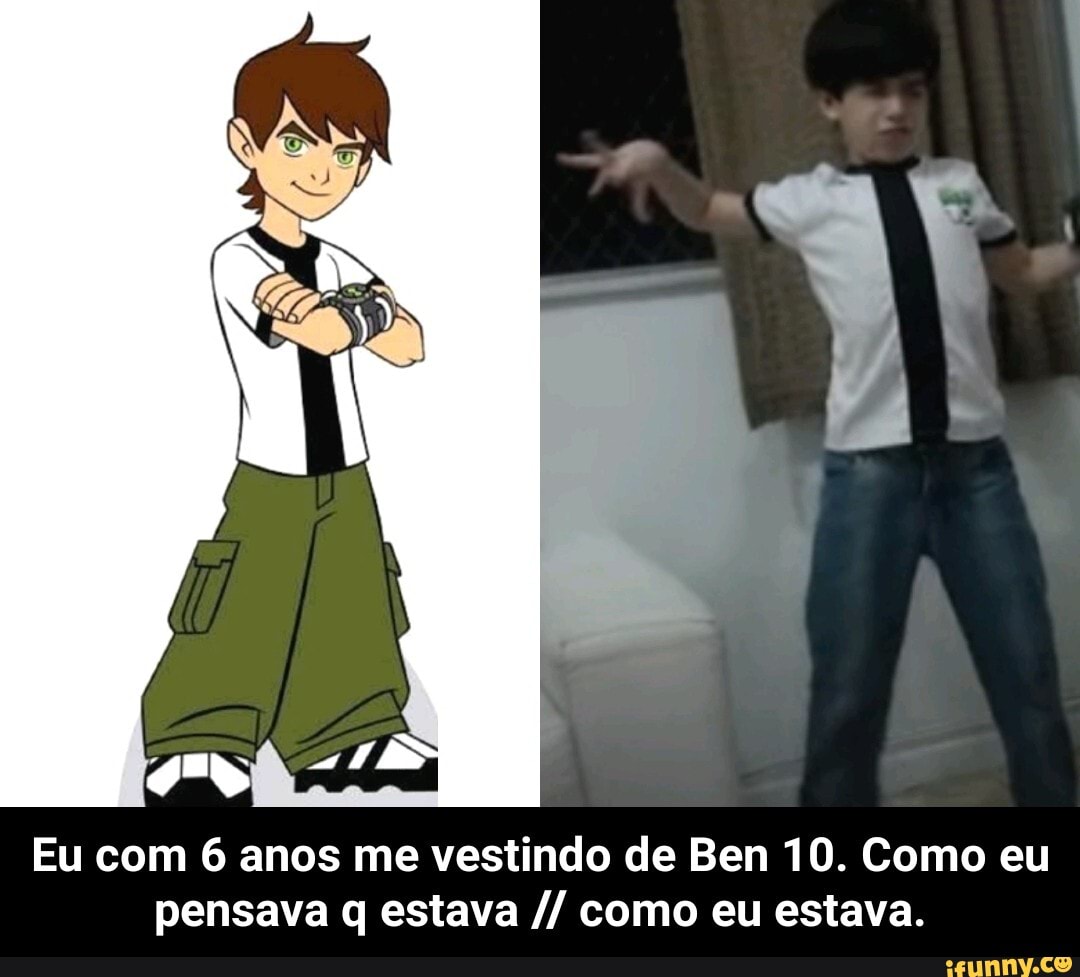 Eu com 6 anos me vestindo de Ben 10. Como eu
pensava q estava como eu estava. - Eu com 6 anos me vestindo de Ben 10. Como eu pensava q estava // como eu estava.