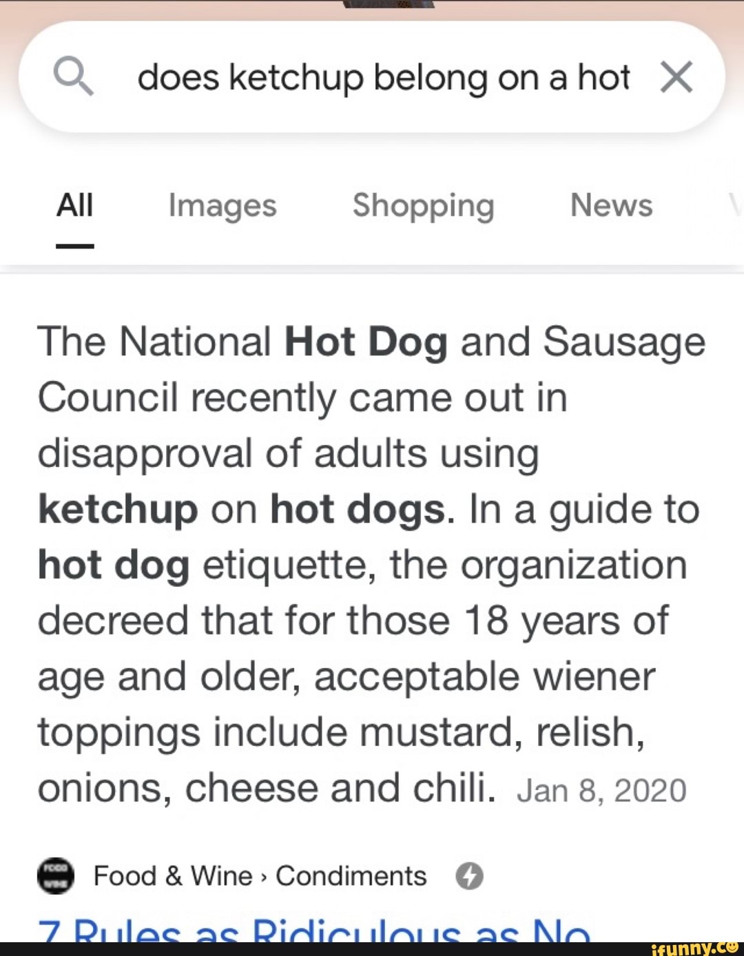 Q. does ketchup belong ona hot XX All Images Shopping News The National Hot Dog and Sausage