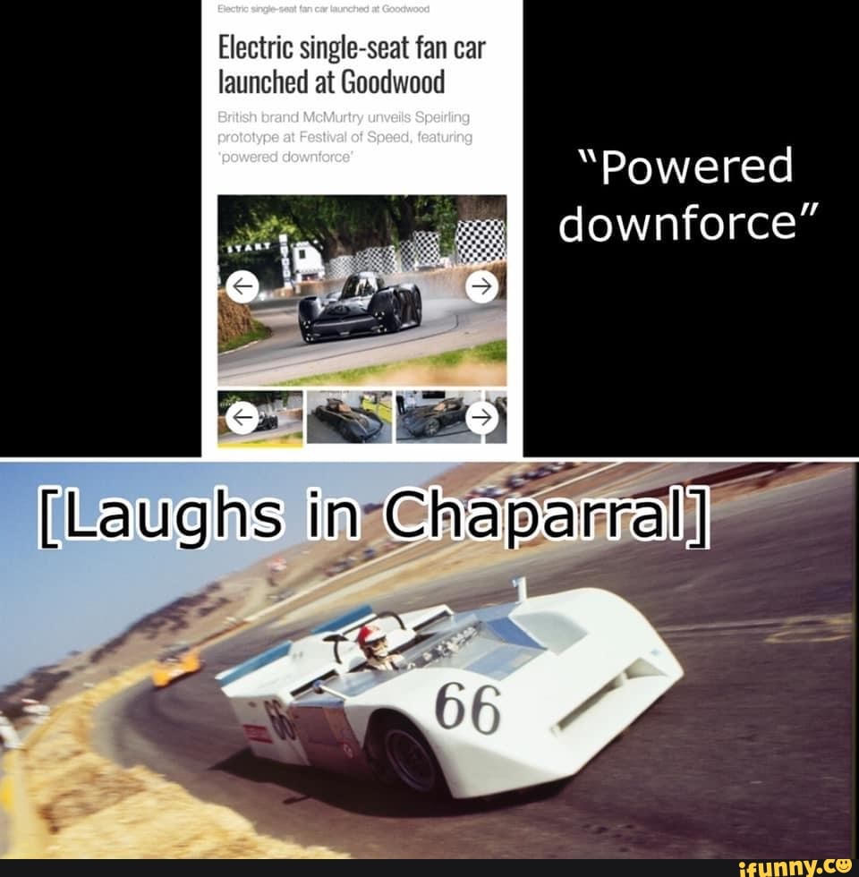 Electric singleseat fan car "Powered downforce' launched at Goodwood