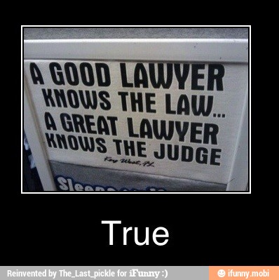 LAWYER
WNOWS THE LAW.
AGREAT LAWVER
y
NOUS THE JUDGE