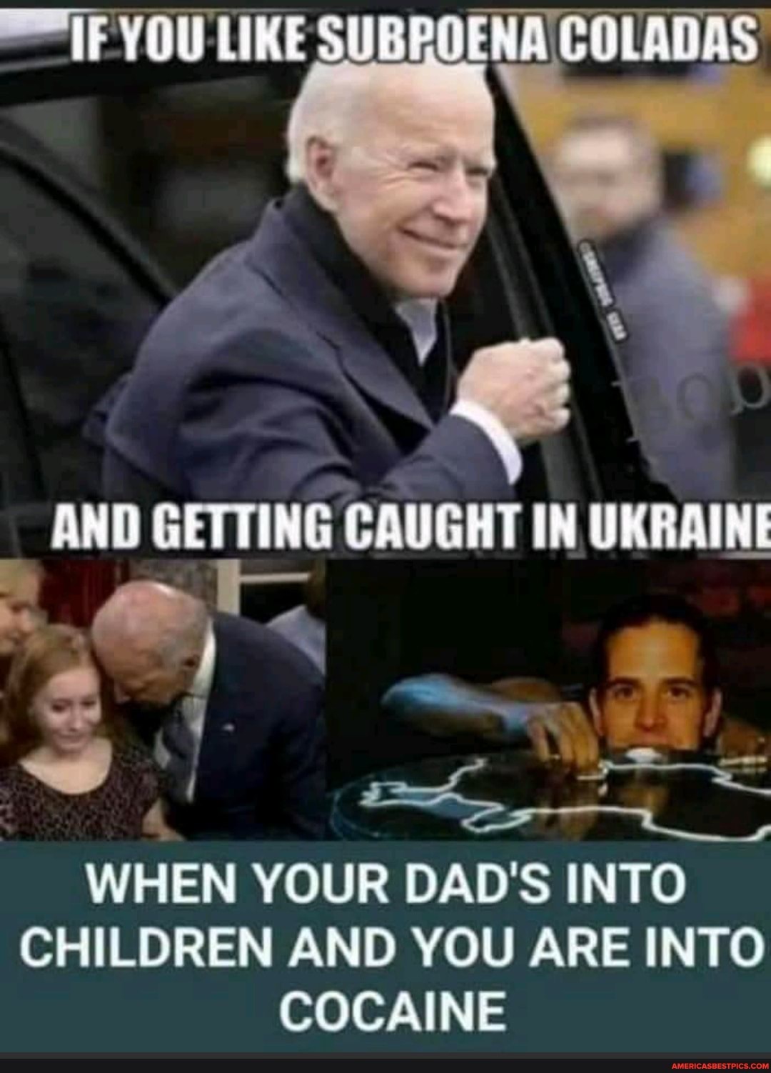 YOU LIKE
AND GETTING CAUGHT IN UKRAINE
WHEN YOUR DAD'S INTO CHILDREN AND YOU ARE INTO
COCAINE