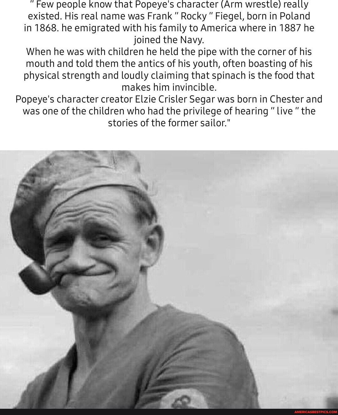 Few people know that Popeye's character (Arm wrestle) really existed ...