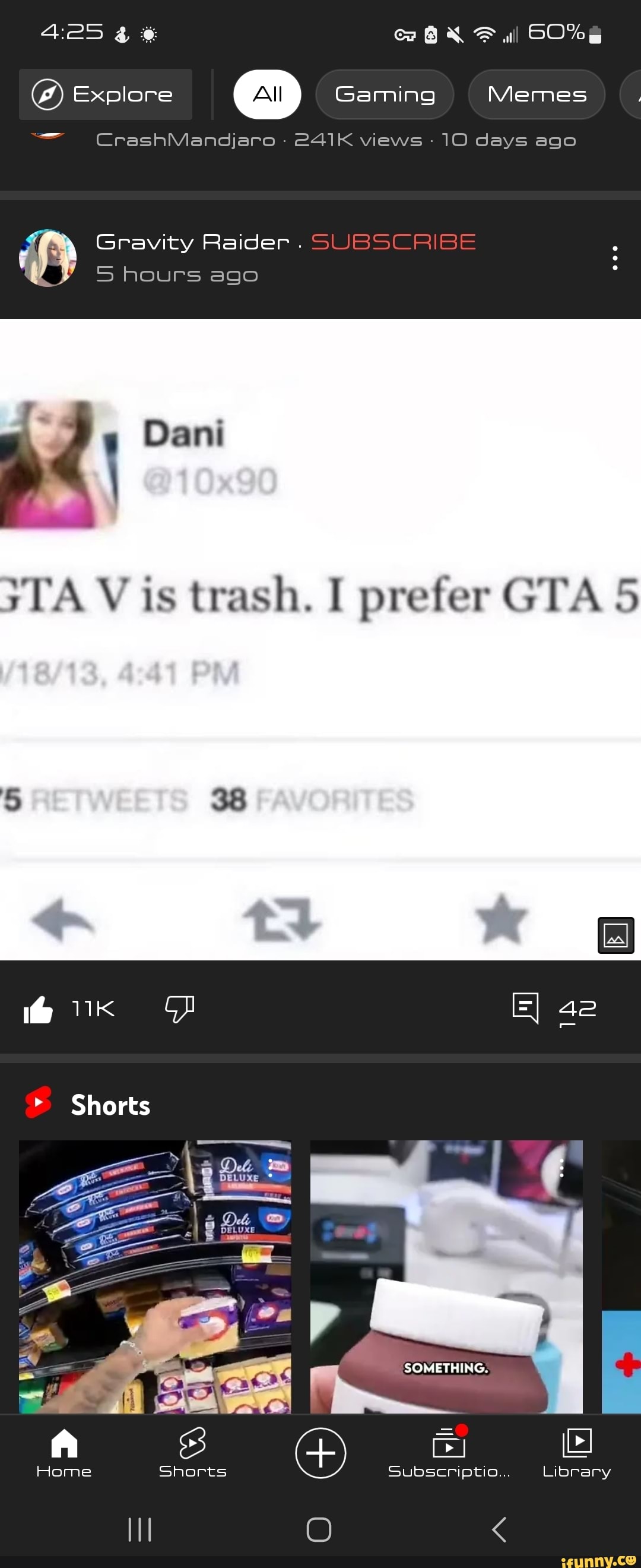 GO%% Explore Gaming Memes CrashMandjaro 241K views 10 days ago Gravity ...