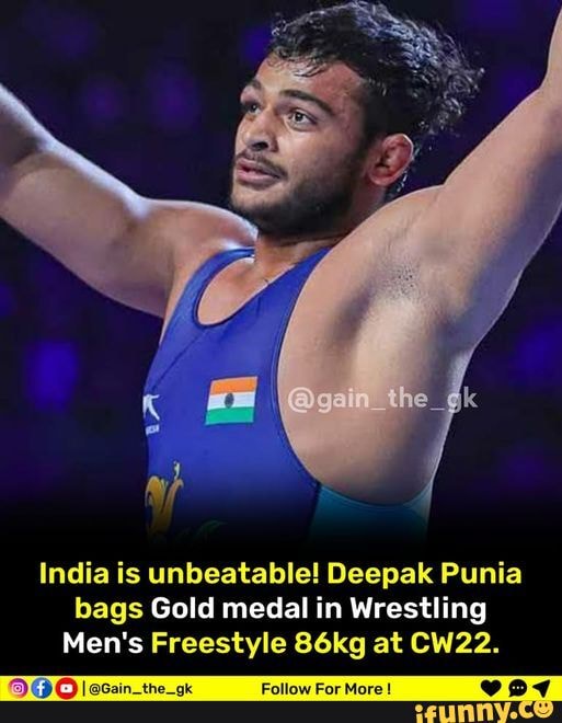 India Is Unbeatable! Deepak Punia Bags Gold Medal In Wrestling Men's 