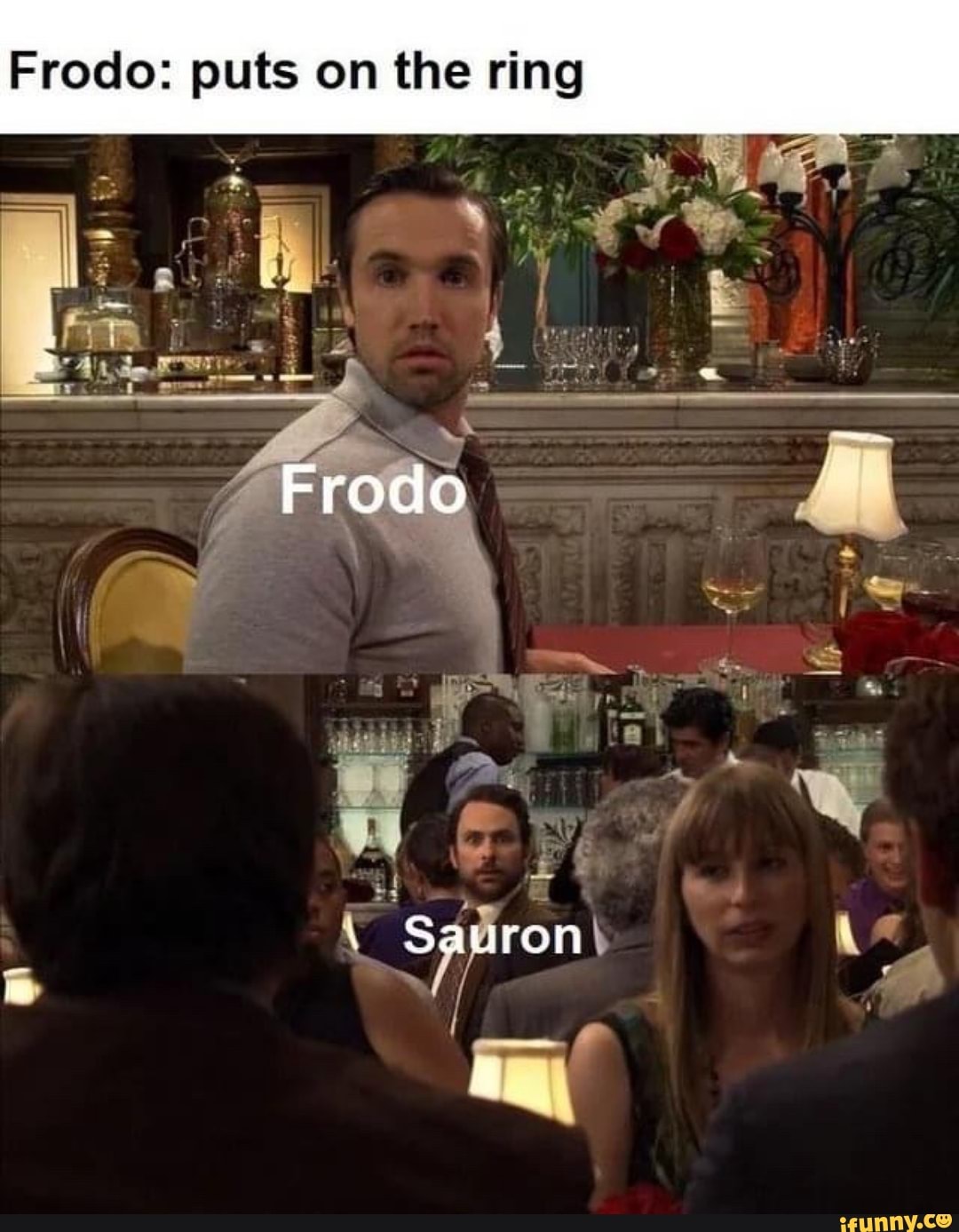 Frodo Puts On The Ring Frodo Sauron Ifunny