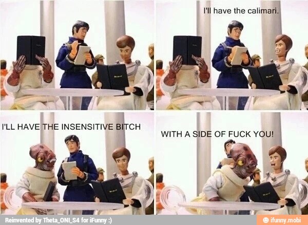 ILL HAVE THE INSENSITIVE BITCH
WITH A SIDE OF FUCK YOU!