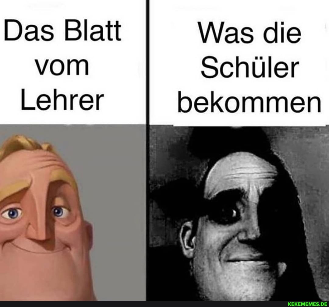 Das Blatt Was die vom Schüler
Lehrer bekommen