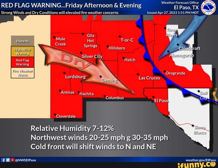 Weather Forecast Office RED FLAG WARNING. ..Friday Afternoon & Evening
