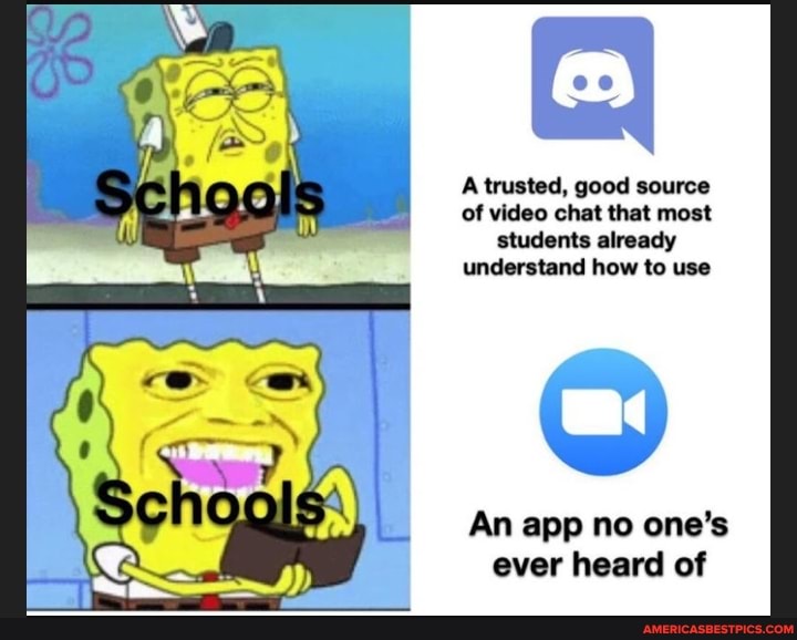 A trusted, good source of video chat that most students already understand how to use
An app no one's ever heard of