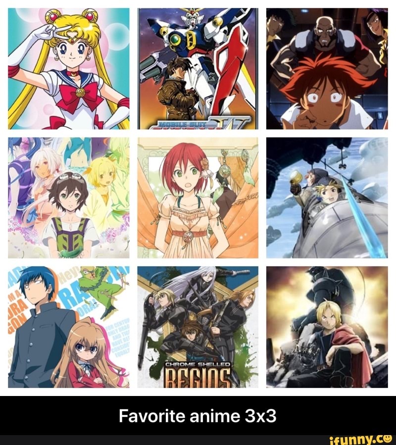 Favorite anime 3x3 - Favorite anime 3x3 - iFunny :)