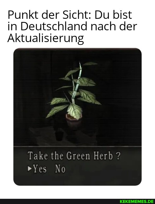 Punkt der Sicht: Du bist in Deutschland nach der Aktualisierung Take the Green H