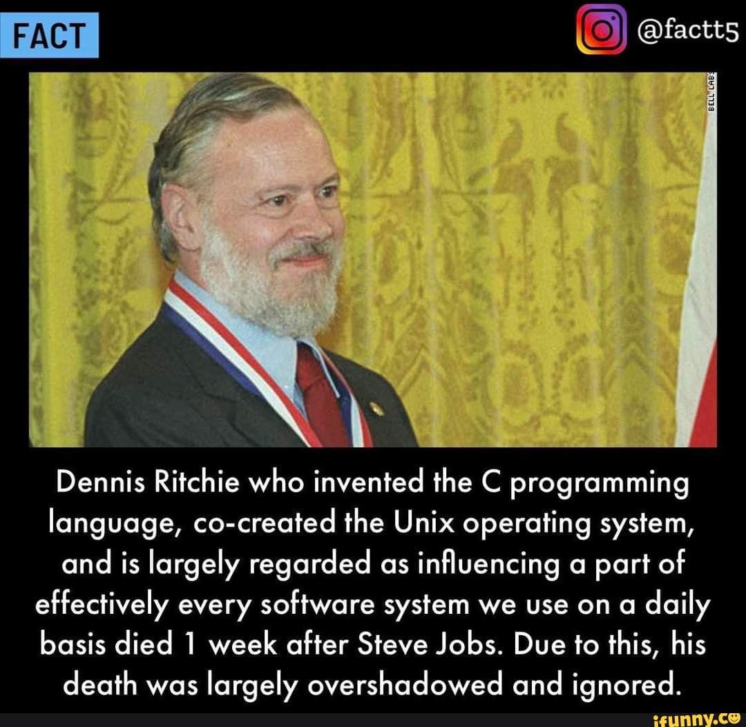 FACT @factts Dennis Ritchie Who Invented The C Programming Language, Co ...