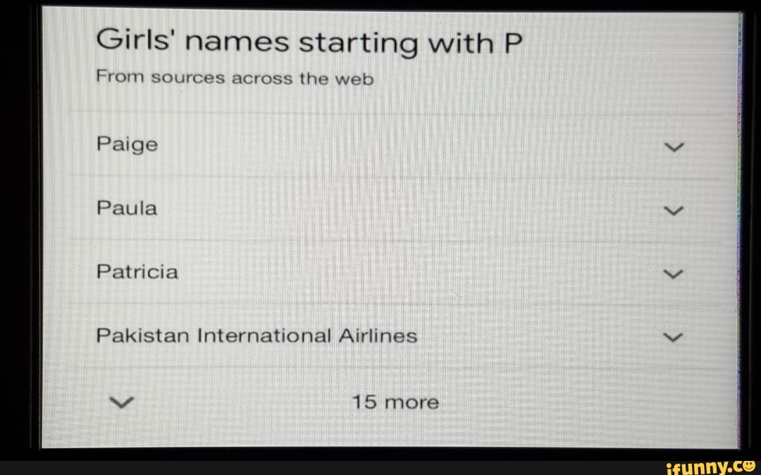 P Girl Names Pakistan International Airlines