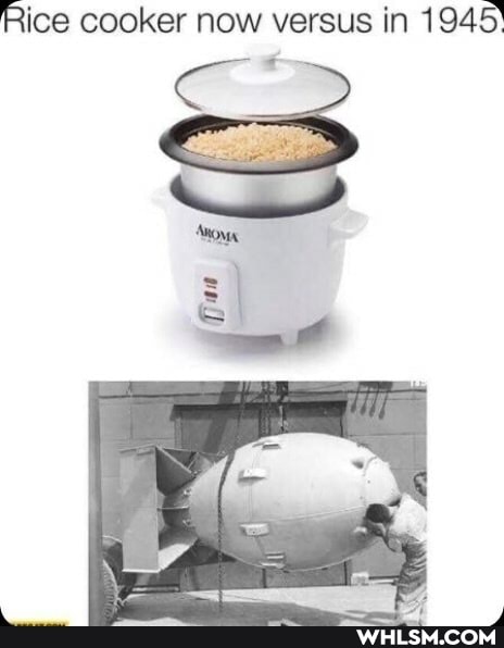Rice cooker now versus in 1945