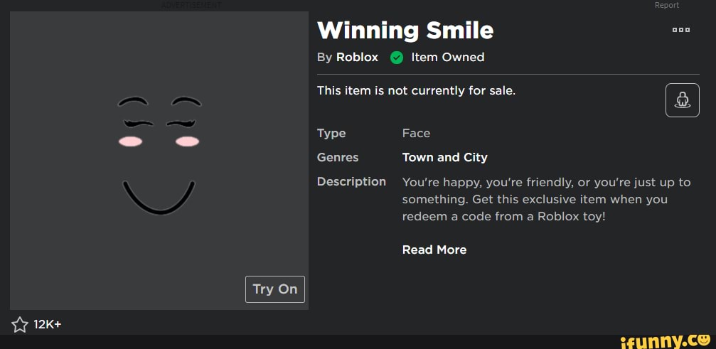 Roblox Winning Smile | Poster