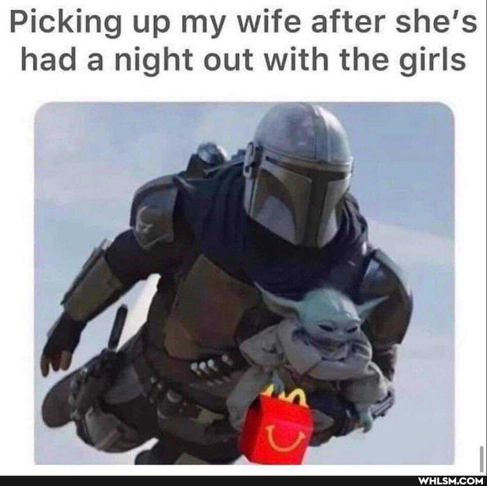 Picking up my wife after she's had a night out with the girls