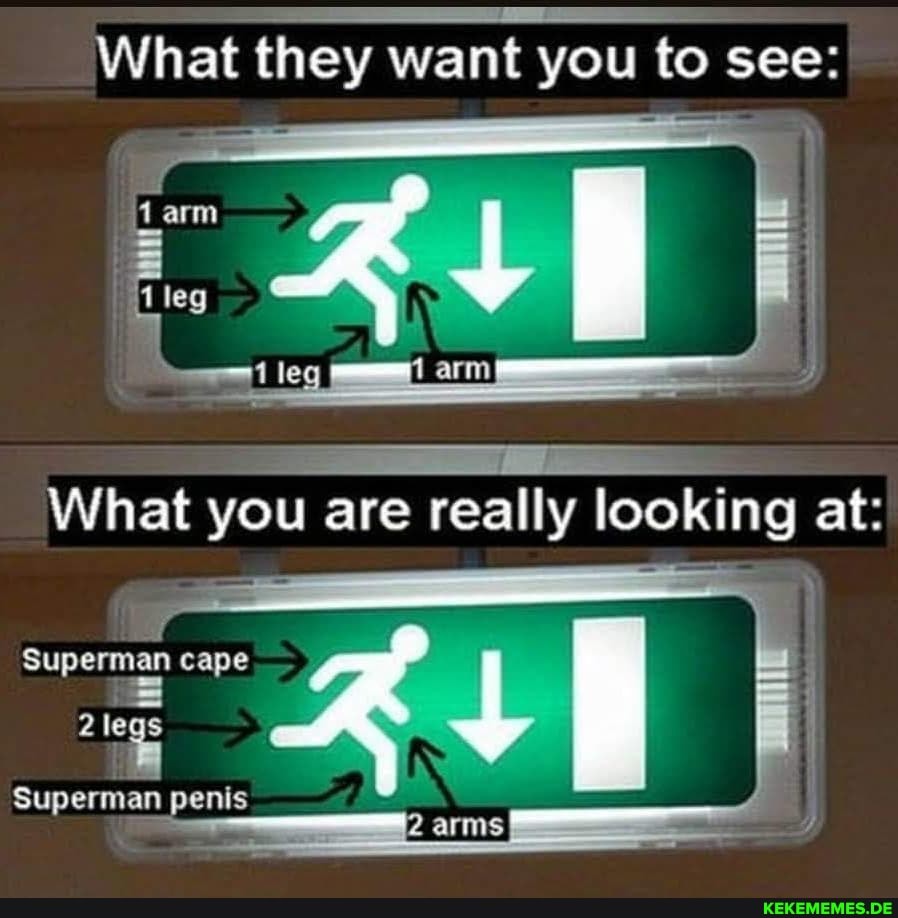 What they want you to see:
What you are really looking at:
Superman cape
2 legs
Superman penis