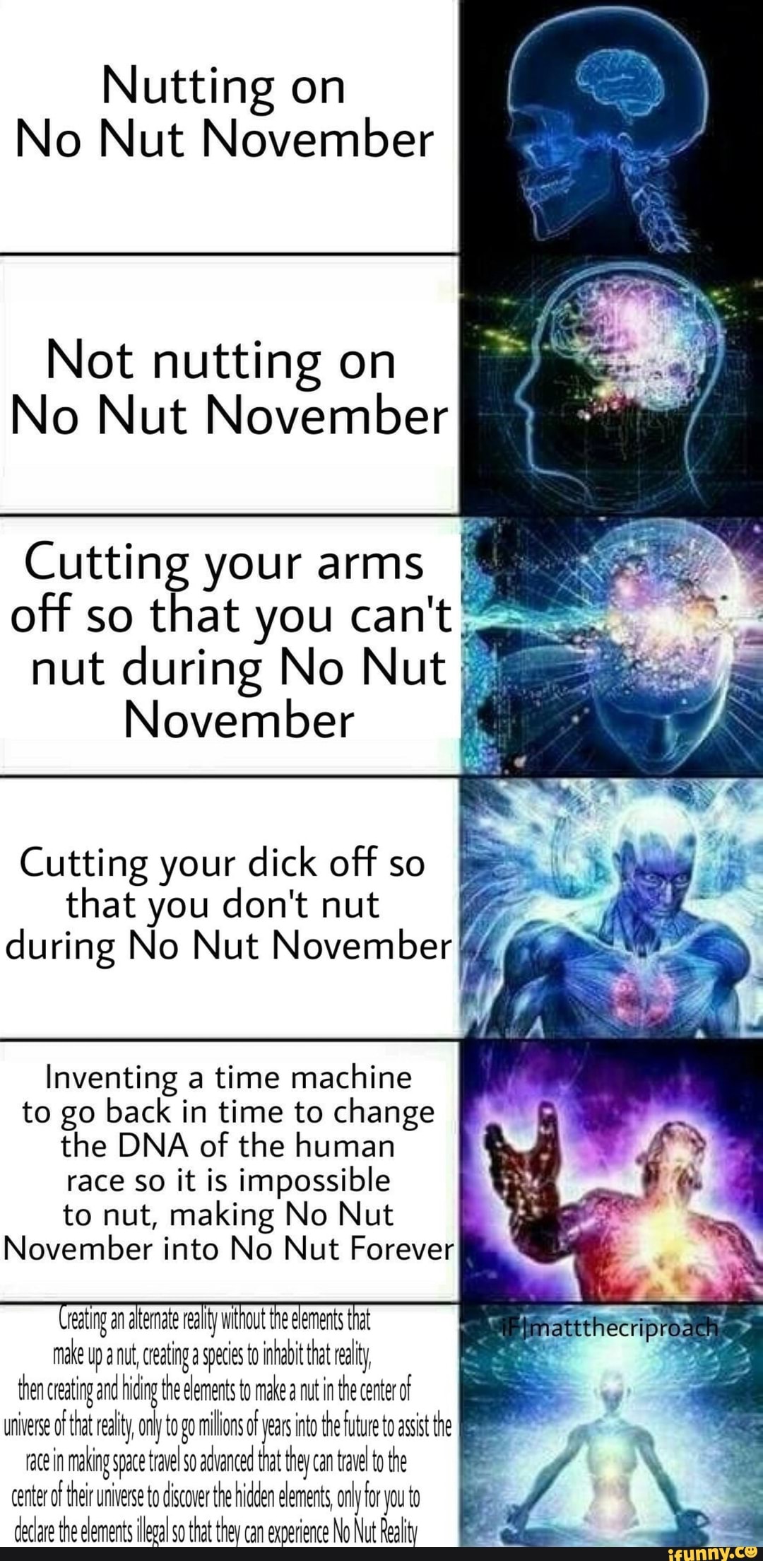 Nutting On No Nut November Not Nutting On No Nut November Cutting Your Arms Off So That You Can