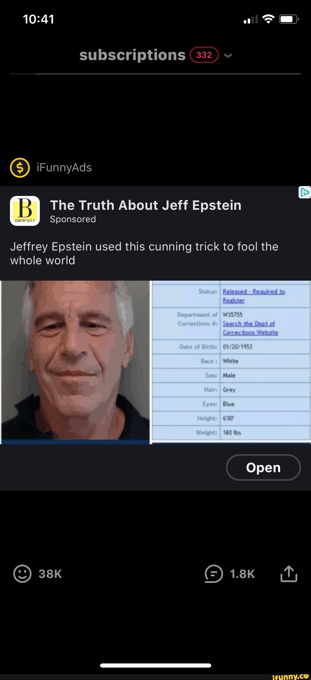 Subscriptions 332 The Truth About Jeff Epstein Sponsored Jeffrey ...