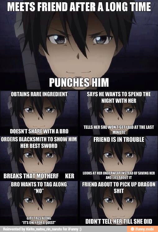 MEETS FRIEND AFTER A LONG TIME
OBTAINS RARE INGREDIENT SAYS HE WANTS TO SPEND THE
DOESNT SI TH A BRO
ORDERS BLACKSMITH TO SHOW HIM FRIEND IS IN TROUBLE
HER BEST SWORD