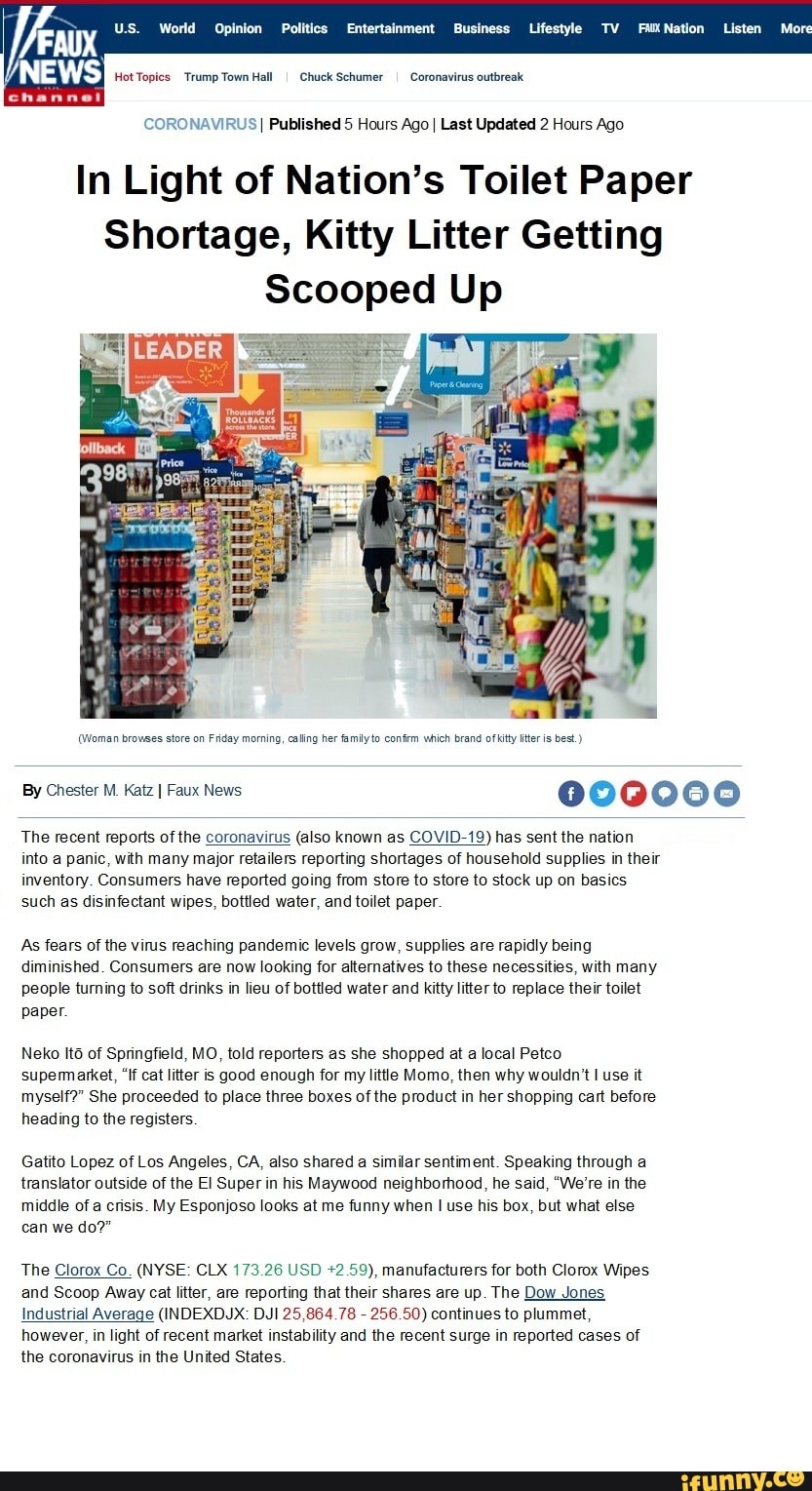 Saw this in the news today. The TP shortage has gone too far