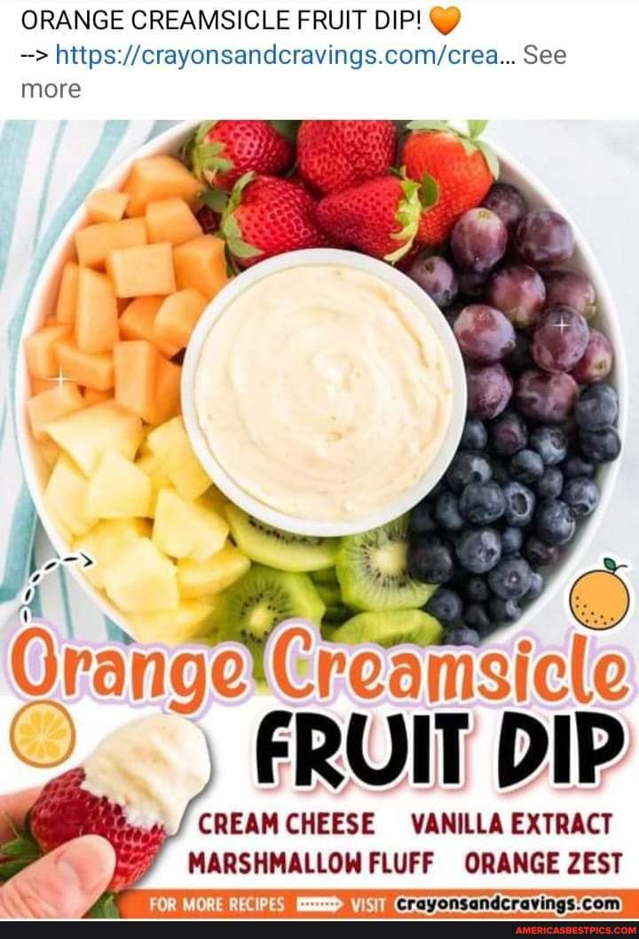 ORANGE CREAMSICLE FRUIT DIP! See more FRUIT DIP CREAM CHEESE VANILLA