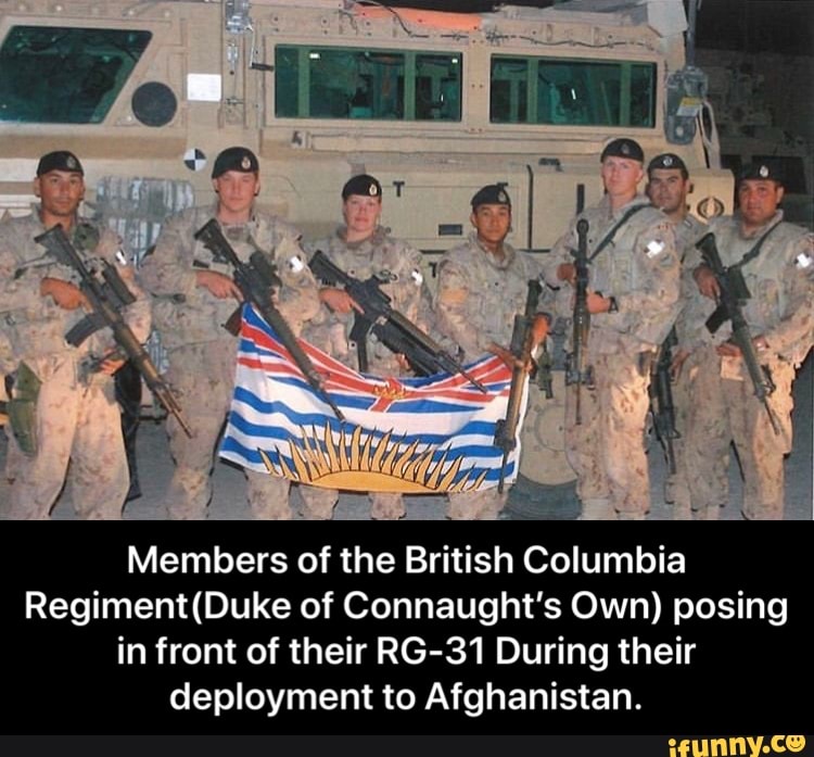 Members of the British Columbia
Regiment (Duke of Connaught's Own) posing
in front of their RG-31 During their
deployment to Afghanistan. - Members of the British Columbia Regiment(Duke of Connaught’s Own) posing in front of their RG-31 During their deployment to Afghanistan.