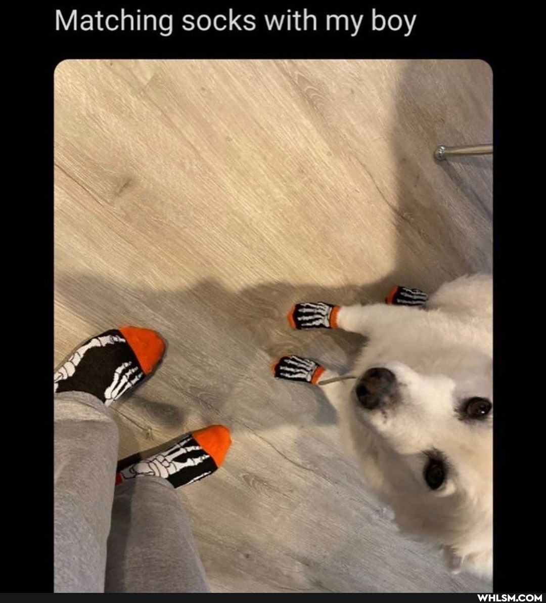 Matching socks with my boy