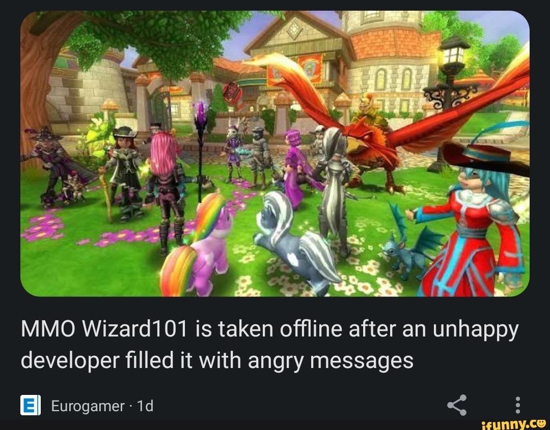 MMO Wizard101 is taken offline after an unhappy developer filled