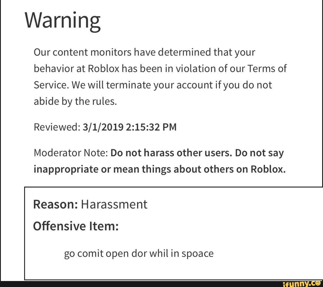 Warning Our Content Monitors Have Determined That Your Behavior At