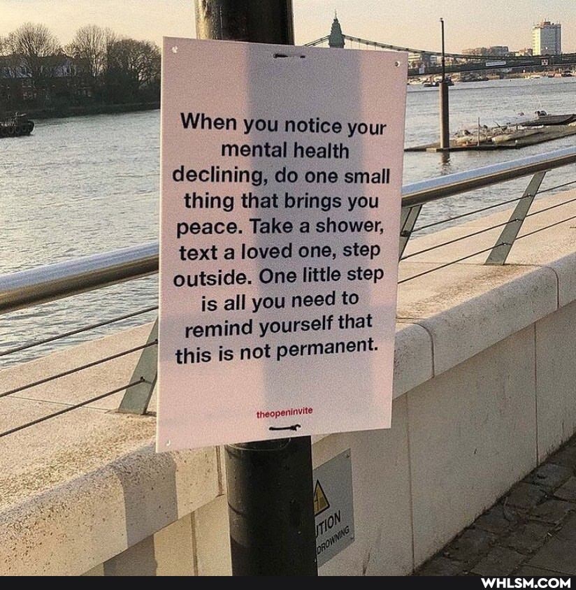 Whon you your mental health declining, do one smell thing that arings you peace. Take shower, text 2 loved one, step outside. One little step is all you need to remind yourself that this
theopeninvite
Le