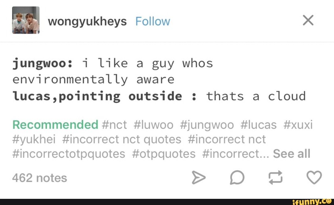 Jungwoo: i like a guy whos environmentally aware lucas,pointing outside ...