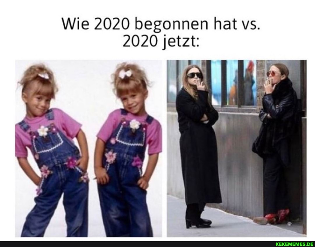 Wie 2020 begonnen hat vs.
2020 jetzt:
