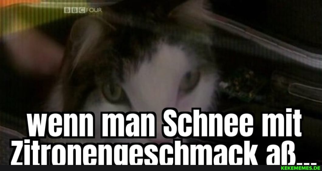 wenn man Schnee mit
Ziironendeschmark aß