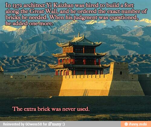 The extra brick was never used.
soe